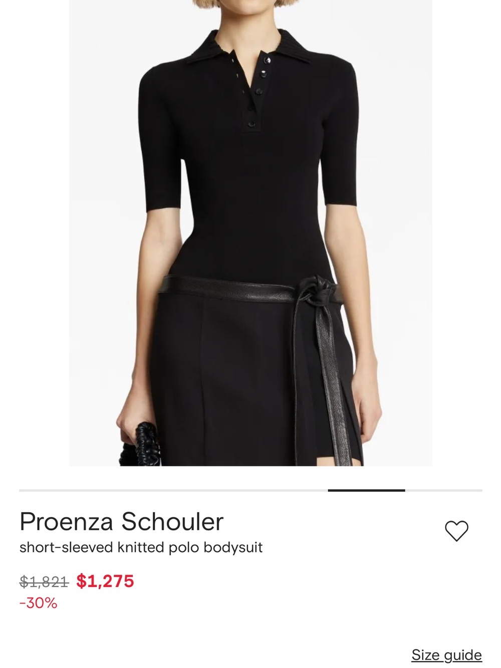 Proenza Schouler Short-Sleeved Knitted Polo Bodysuit
